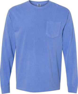 Comfort Colors Garment-Dyed Heavyweight Long Sleeve Pocket T-Shirt