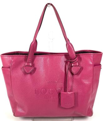 Loewe Pink Leather Shoulder Bag Tote Bag (Pre-Owned)