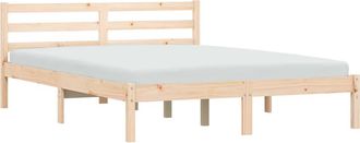 vidaXL Estructura De Cama Con Cabecera Natural 208,5 X 157,5 X 69,5 Cm Vidaxl