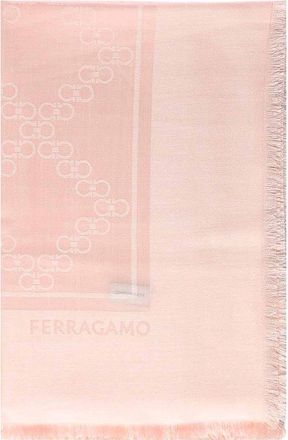 Ferragamo Gancini Silk And Wool Stole