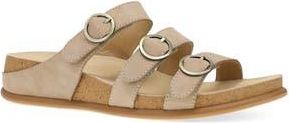 Dansko Campbell Platform Wedge Slide Sandal in Sand Milled Nubuck at Nordstrom Rack, Size 10.5-11Us / 41Eu