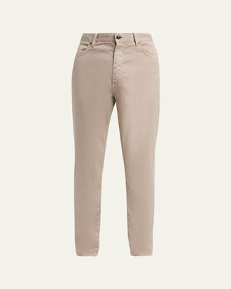 Ermenegildo Zegna City Stretch Cotton-Linen Jeans