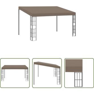 vidaXL vidaXL Gazebo per giardino - Gazebo a Parete 4x3 m Talpa in Tessuto