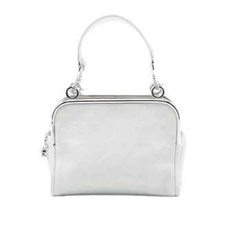Chanel Pre-owned Handbags, female, White, Size: ONE SIZE Pre-owned Stitched Lambskin Handbag