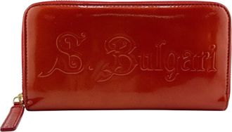 Bulgari Orange Red Color Leather (Pre-Owned)