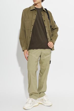 Stone Island T-shirt With Logo, Mens, Brown