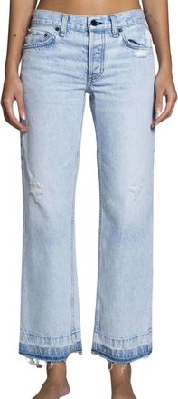 ASKK NY Womens Low Rise Straight Jeans In Bleach Destroy