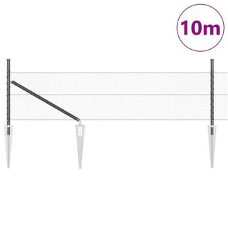 Berkfield Home Hexagon Fence Grey 0.4x10 m Steel