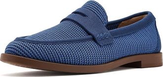 Rothy's The Penny Loafers Womens Flat Shoes Blue Raffia-Knit : 9.5 M, Synthetic