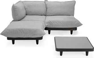 Fatboy Paletti Outdoor Set, medium inkl. Tisch, rock grey