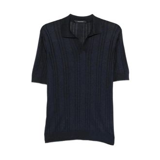 Tagliatore Polo Shirts, male, Black, Size: 2XL Polo