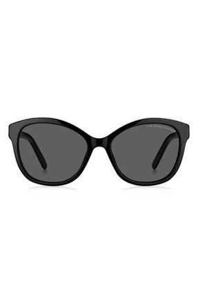 Marc Jacobs 55mm Round Sunglasses in Black /Grey at Nordstrom Rack