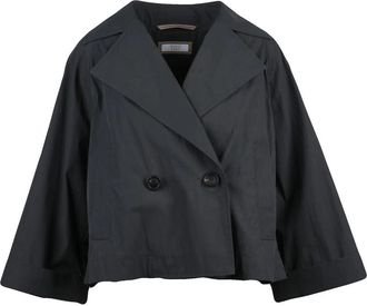PESERICO Double-Breasted Short Jacket With Boxy Silhouette And Versatile Design