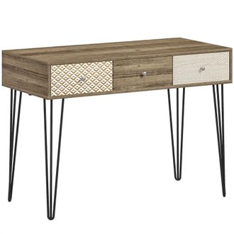 HOMCOM Escritorio 105x50x75 cm madera natural