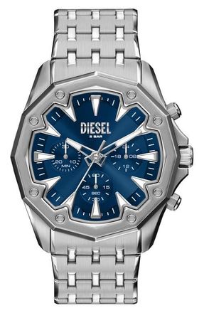 Diesel Stinger Chronograph Bracelet Watch, 46mm in Silver at Nordstrom