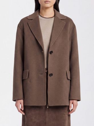 Max Mara S Max Mara Cappotto corto monopetto in pura lana vergine con collo a revers