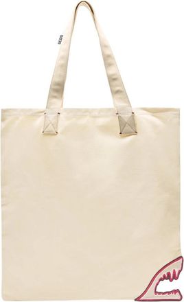 GCDS Morso Tote Bag - Dames - Shoppers - Beige - ONE Size - Katoen - Tassen