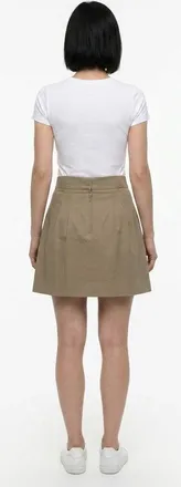 Dolce & Gabbana Pleated Cotton Skirt - Beige
