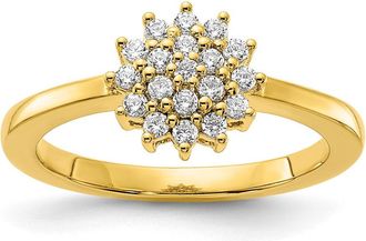 Diamond2Deal 14k Gold Lab Grown Diamond Wedding Band Ring 0.3Ct Clarity- VS Color- G-H