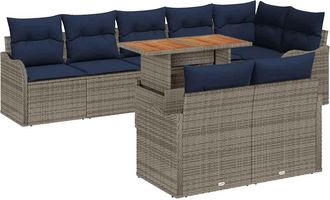 vidaXL Conjunto De Sof&aacute;s De Jard&iacute;n 9 Uds. 8-n&uacute;mero De Plazas Vidaxl