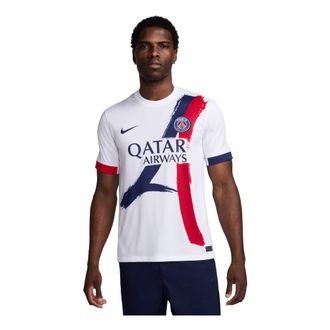 Nike Dri-FIT Paris Saint-Germain 2024/25 Stadium Away Jersey White Navy Red FN8781-101