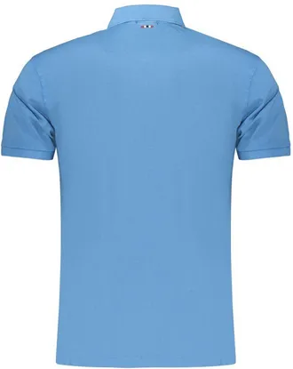 Napapijri Cotton Logo-Embroidered Polo - Blue