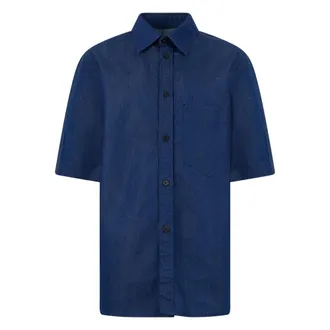 Givenchy Denim Shirts, male, Blue, Size: M Couture Seam Shirt
