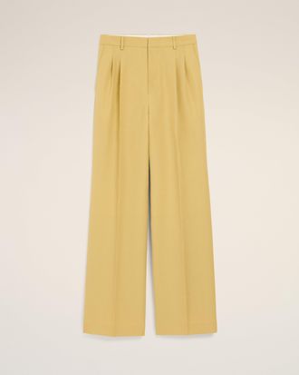 Ami Yellow New Wool Low Waist Wide Trousers Yellow - 36 - for Men