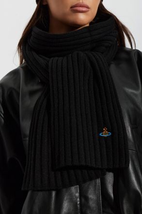 Vivienne Westwood Cashmere Scarf Classic, Unisex, Black