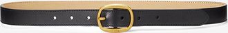 Polo Ralph Lauren Glattlederg&uuml;rtel mit ovaler Schnalle - 25 mm