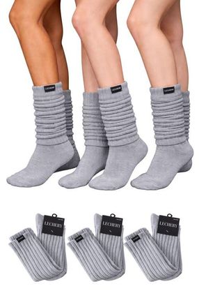 Lechery 3 Pairs of Scrunch Socks in Grey at Nordstrom