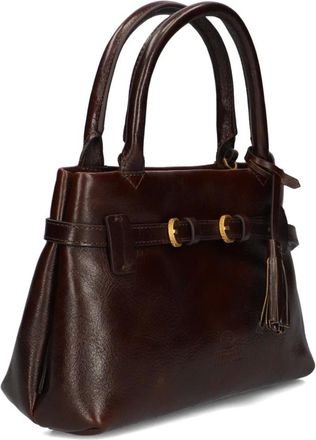 Fred De La Bretoniere Mae Mini Handtas - Dames - Tassen - Bruin - Maat: ONE Size Leer
