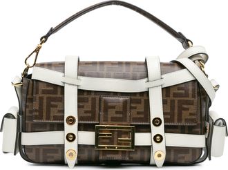 Fendi Pre-owned Womens Ff Monogram Messenger Bag - Tan Textile - One Size