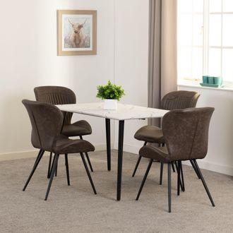 Seconique Marlow & Quebec Dining Set in Brown