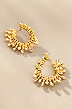 Joanna Laura Constantine Studded Wave Earrings