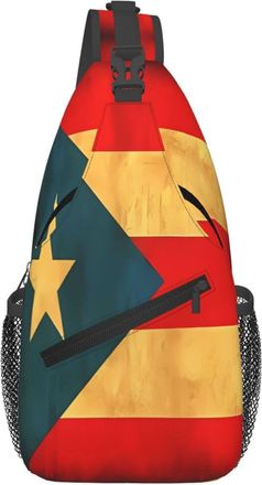 Generic Vintage Puerto Rico Flag Sling Bag Trendy Crossbody Bag Anti Theft Backpack For Casual Women Runner