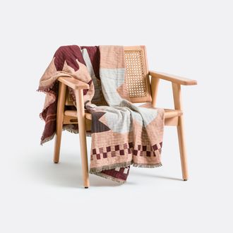 La Redoute Interieurs Jacquard plaid met franjes, ADRIAN