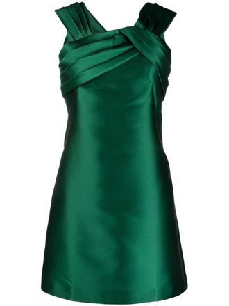 Alberta Ferretti Geplooide mini-jurk - Groen
