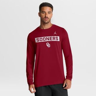 Jordan Brand Mens Jordan Brand Crimson Oklahoma Sooners Primetime Campus 2-Hit Legend Dri-FIT Long Sleeve T-Shirt at Nordstrom, Size X-Large