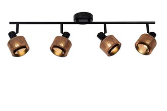 Lucide RAFA Dimmable Rotatable Stylish Indoor Ceiling Spotlight Bar 4xE14 in Black