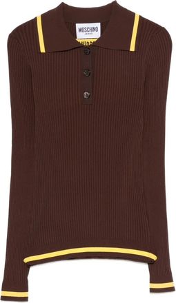 Moschino Polo a coste - Marrone