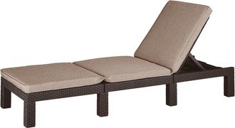 Keter Tumbona De Jard&iacute;n Con Cojines Piscina Terraza Resina Daytona Marr&oacute;n 65x195x25.5 Cm Anxpxal - Keter