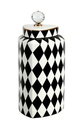 Mark Roberts Harlequin Jar with Lid, Large in Black at Nordstrom