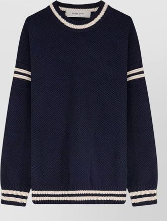 Golden Goose cotton waffle-knit boxy crew-neck sweater
