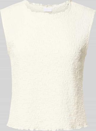 Jake*s Top in Crinkle-Optik in Beige, Größe 44