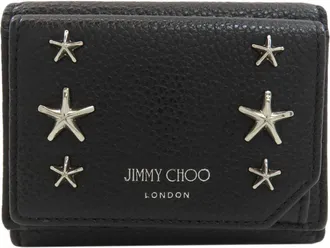 Jimmy Choo London Black Leather Wallet (Tri-Fold) (Pre-Owned)