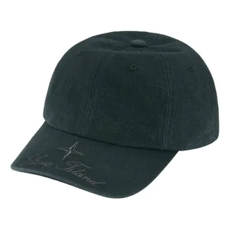 SUPREME FW23 Week 10 STONE ISLAND Twill 6-Panel Cap Black SUP-FW23-2418