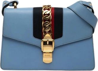 Gucci Pre-owned Cross Body Bags, female, Blue, Size: ONE SIZE Pre-owned Vintage Crossbody Bag