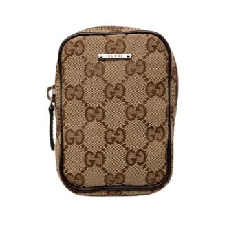 Gucci Pre-owned Canvas Pouch - Dames - Pre-owned - Beige - Maat: ONE Size Zijde