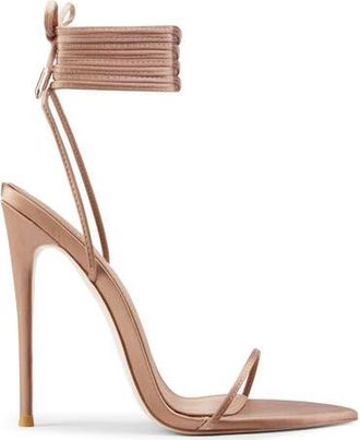 Femme Luce Minimale Satin Sandal in Caramelo at Nordstrom, Size 10